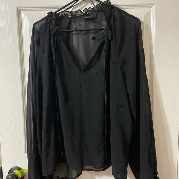 Forever 21 Tops - Sheer Long Sleeve Blouse